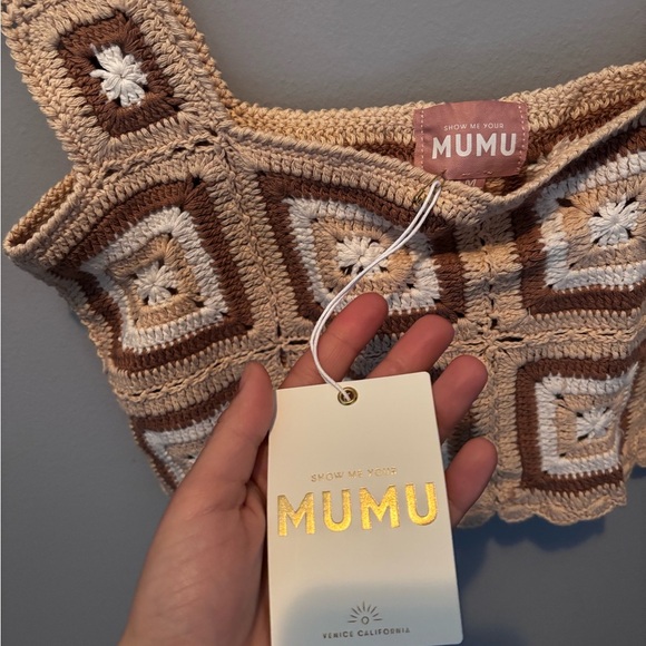 Show Me Your MuMu Cream and Brown Mini Pencil Tank Top - Picture 3 of 4